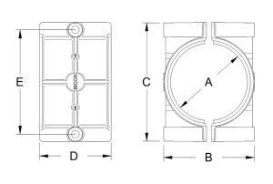 BICON-Prysmian-Aluminium-Two-Bolt-Rubber-Lined-Cable-Cleat-370-Series