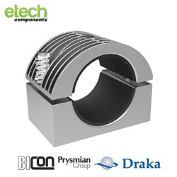 Prysmian BICON Heavy Duty Two Bolt Cable Cleat (Aluminium) 370 Series