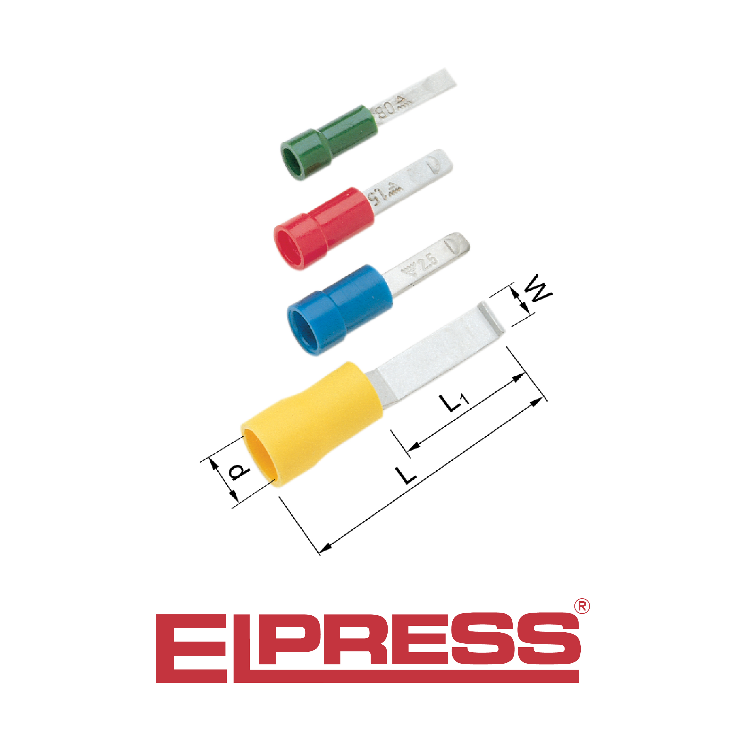 Elpress Pre Insulated Blade Terminals 0.256mm² Halogen Free ETech