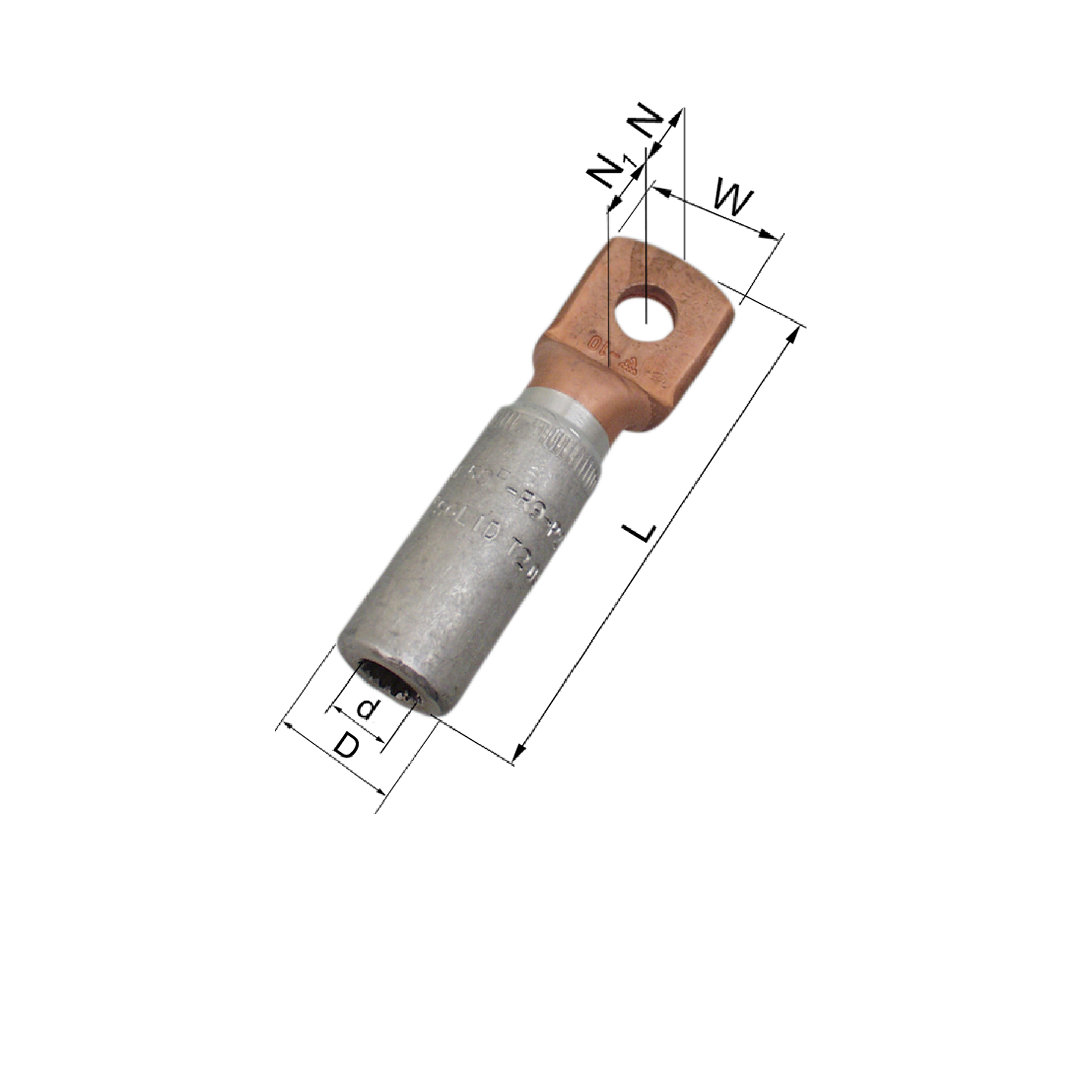 Elpress AKK AlCu Bimetallic Lugs (300-400mm²) - (AKK300B-12, AKK300B-16, AKK400B-12, AKK400B-16)