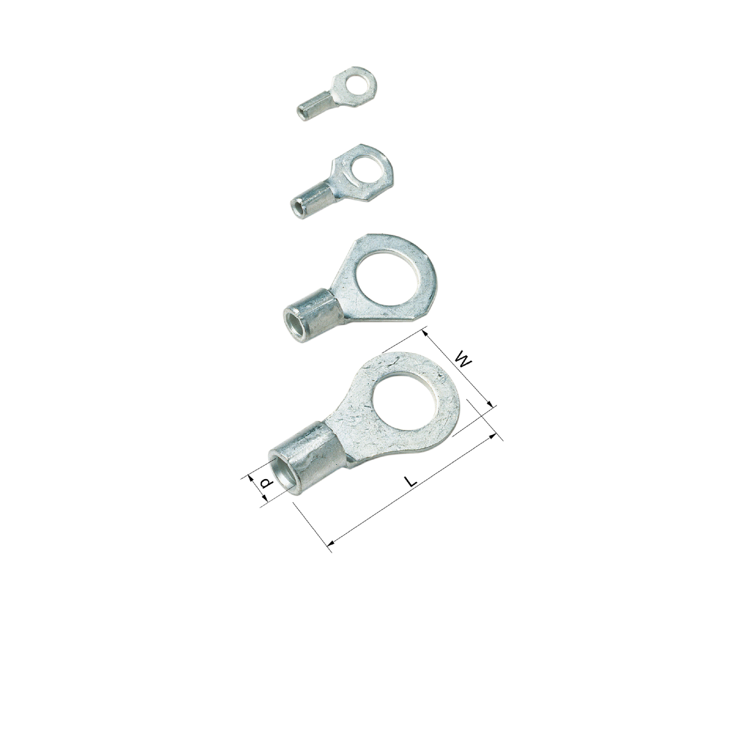 Elpress Un-Insulated Ring Terminals 0.25-6mm²