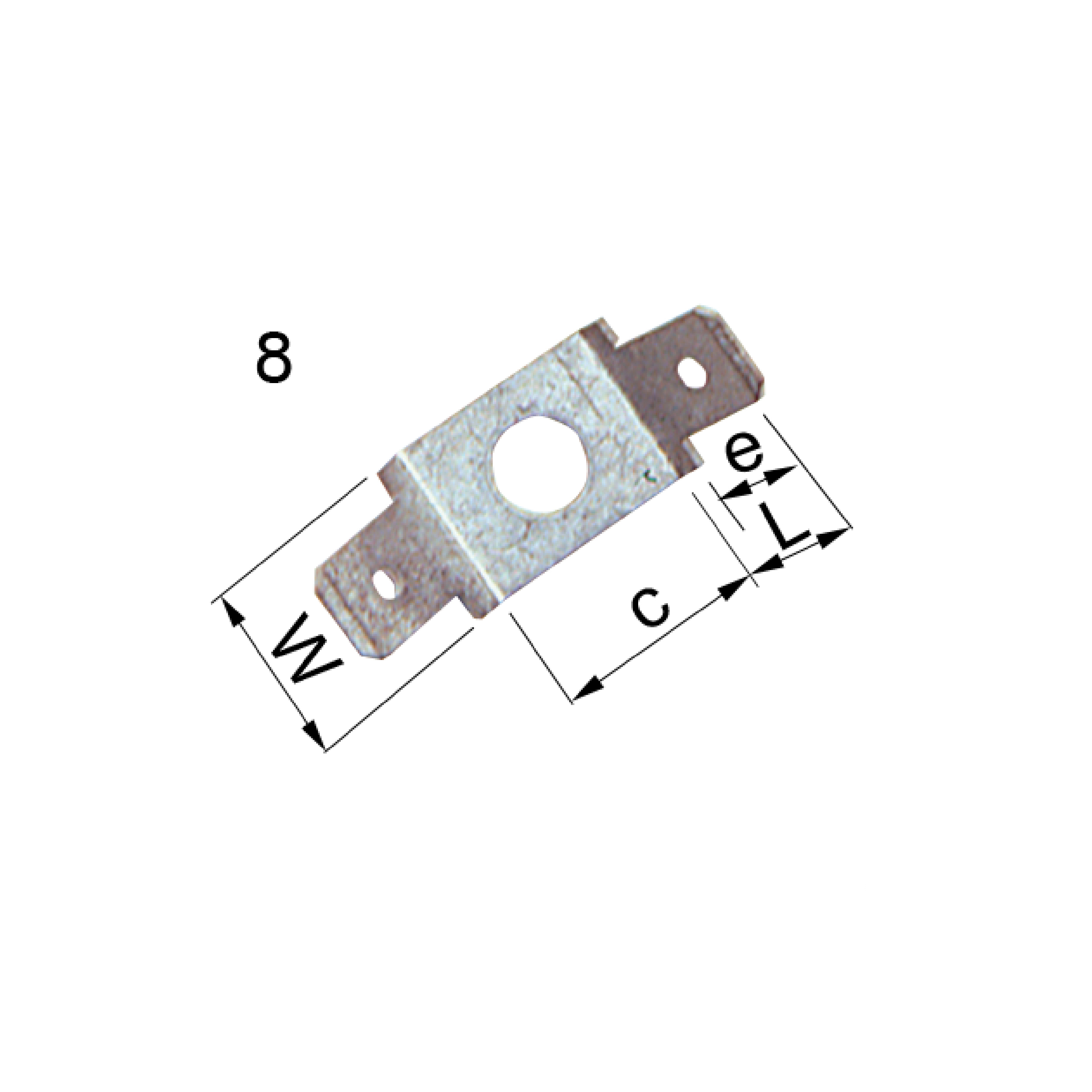 Elpress Un-Insulated Tab Connectors 2 x 45° (B2457H4, B2457H5)