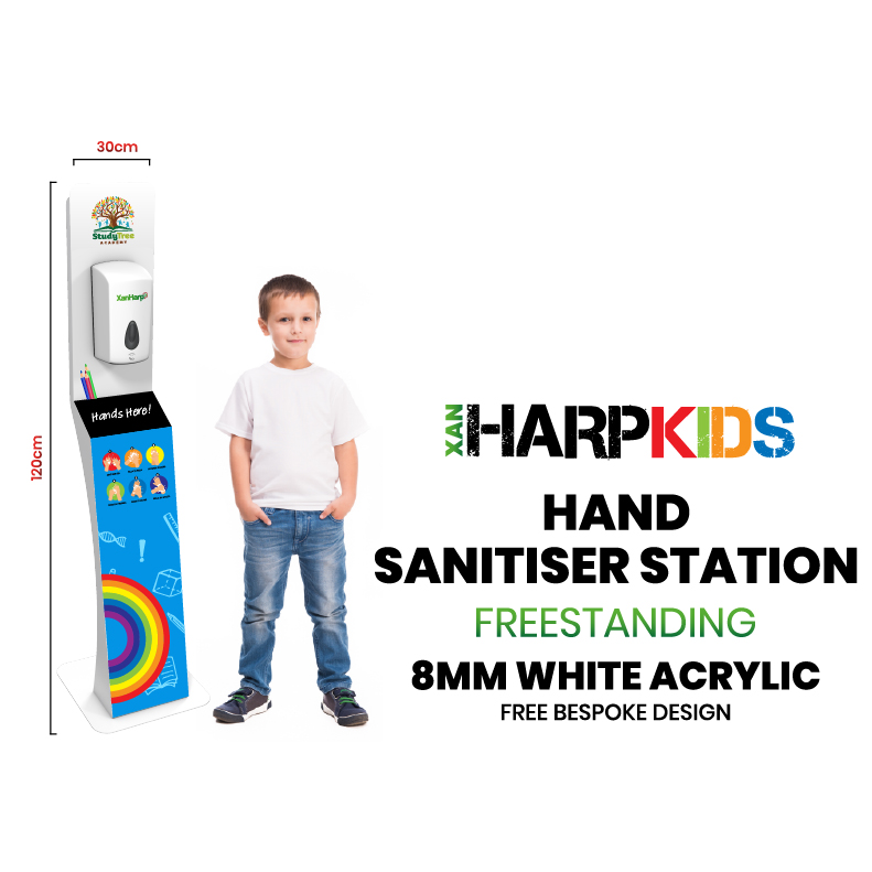XanHarp Harpkids Free Standing Automatic Hand Sanitiser Station (4ft),