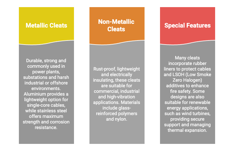 Materials Used in IEC 61914 Cable Cleats