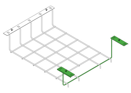 Snake Canyon Half Section 301 Series - Cable Tray & Accessories - Cable Drop Out (CM 301-TO)