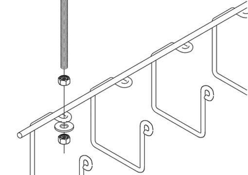 Threaded Rod cable tray anchors