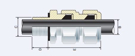CCG A2X Double Compression Cable Gland Diagram