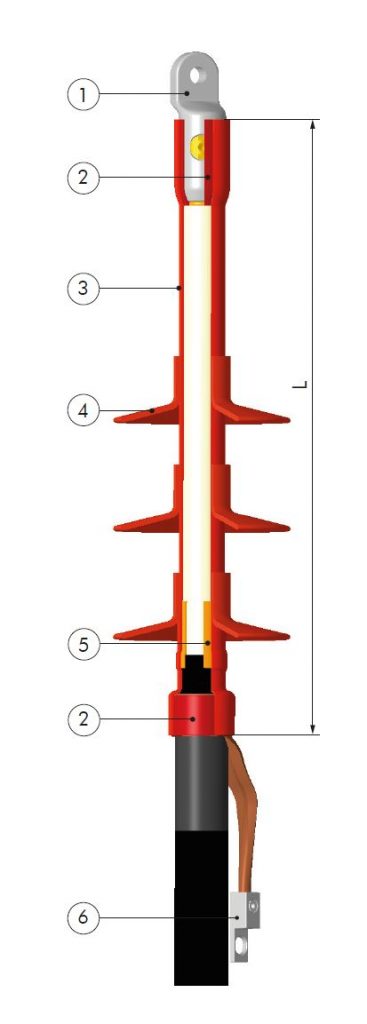 Nexans 12-42 MONOe Outdoor MV Heat-Shrink Terminations (3x12MONOe1.95i / 1.240/ 1.300/ 1.400/ 1.630/ 1.1000/ 1.1200, 3x24MONOe1.95i / 1.240/ 1.300/ 1.400/ 1.630/ 1.1000/ 1.1200, 3x36MONOe1.95i / 1.240/ 1.300/ 1.400/ 1.630/ 1.1000/ 1.1200, 3x42MONOe1.95i / 1.240/ 1.300/ 1.400/ 1.630/ 1.1000/ 1.1200)