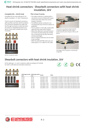 Elpress Insulation Kit For Splicing Splices Heat-Shrink Brochure 