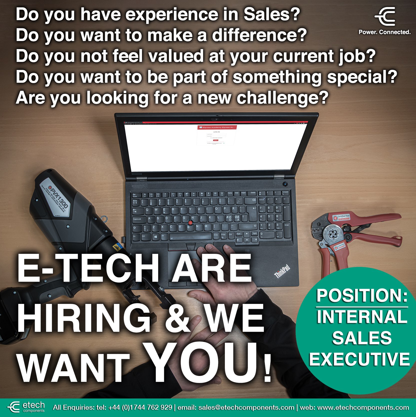 Full Time Position: Internal Sales Executive in Widnes, Cheshire