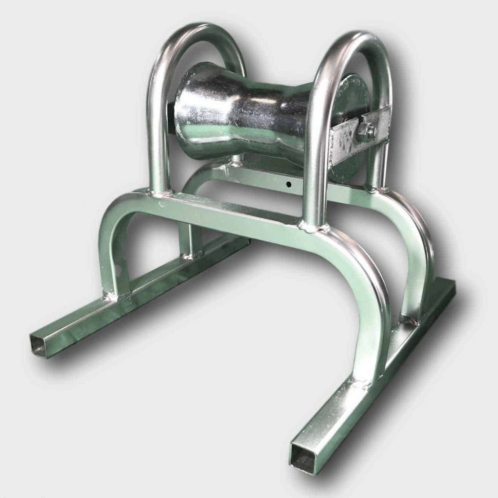 Universal Heavy Duty Winch Roller Fairlead - 4.3" Hole Distance, Galvanized Metal For Cable Alignment