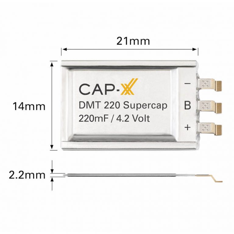 CAP-XX DMT Supercapacitors (4.2V | 220mF) - E-Tech Components