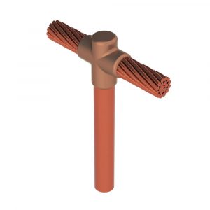 Cable to Ground Rod - Vertical Flat Steel Clamp