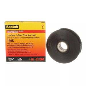 3M Scotch Linerless Rubber Splicing Tape 130C - 7000006085, 7000006090, 7000006086, 7000006091