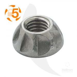 Hafren KMPN-S A2 Stainless Steel (SS) Kinmar ® Permanent Nuts - KMPN05-S, KMPN06-S, KMPN08-S, KMPN10-S, KMPN12-S - (Hafren Security Fasteners Provide Tamper-Proof Bolts, Security Bolts, Tamper-Resistant Screws, Anti-Tamper Screws and Tamper-Resistant Bolts)