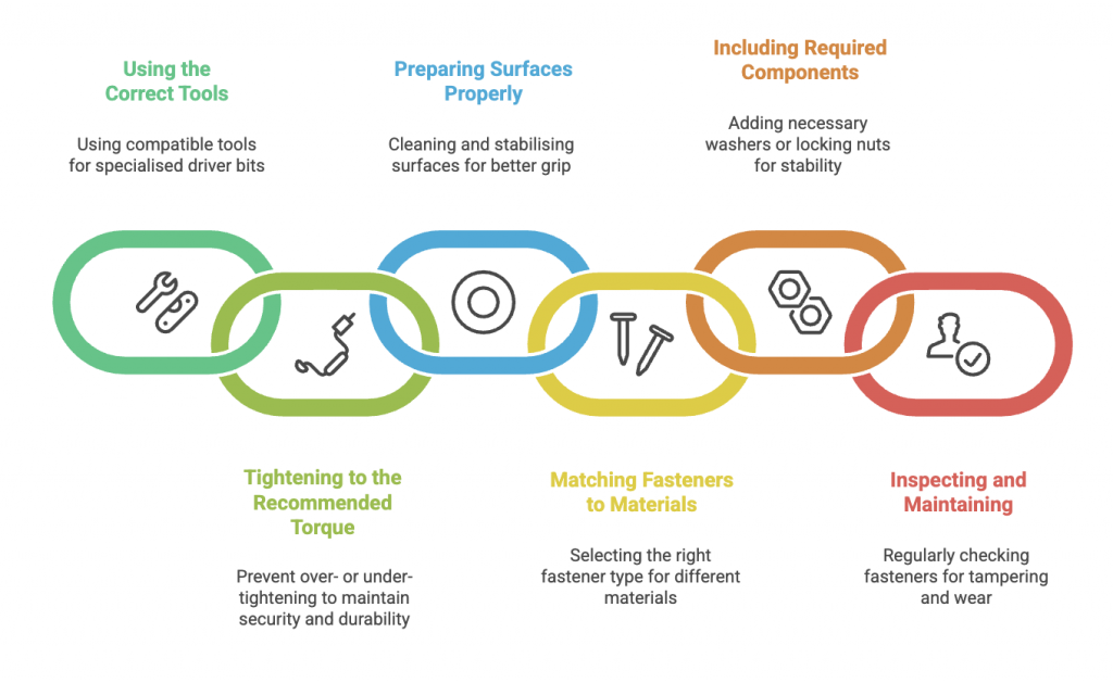 Best Practices for Installing Security Fasteners Properly - Security Bolts, Tamper-Resistant Screws, Tamper-Proof Bolts, Security Bolts and Nuts, Anti-Tamper Screws, Tamper-Proof Screw Types, Tamper-Proof Nuts, Tamper-Proof Fasteners, Tamper-Resistant Bolts, Tamper-Proof Security Screws