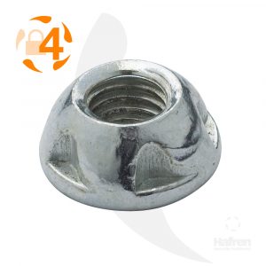 Hafren KMRN-Z Case Hardened Steel Bright Zinc Plated Kinmar ® Removable Nuts - KMRN05-Z, KMRN06-Z, KMRN08-Z, KMRN10-Z, KMRN12-Z - (Hafren Security Fasteners Provide Tamper-Proof Bolts, Security Bolts, Tamper-Resistant Screws, Anti-Tamper Screws and Tamper-Resistant Bolts)