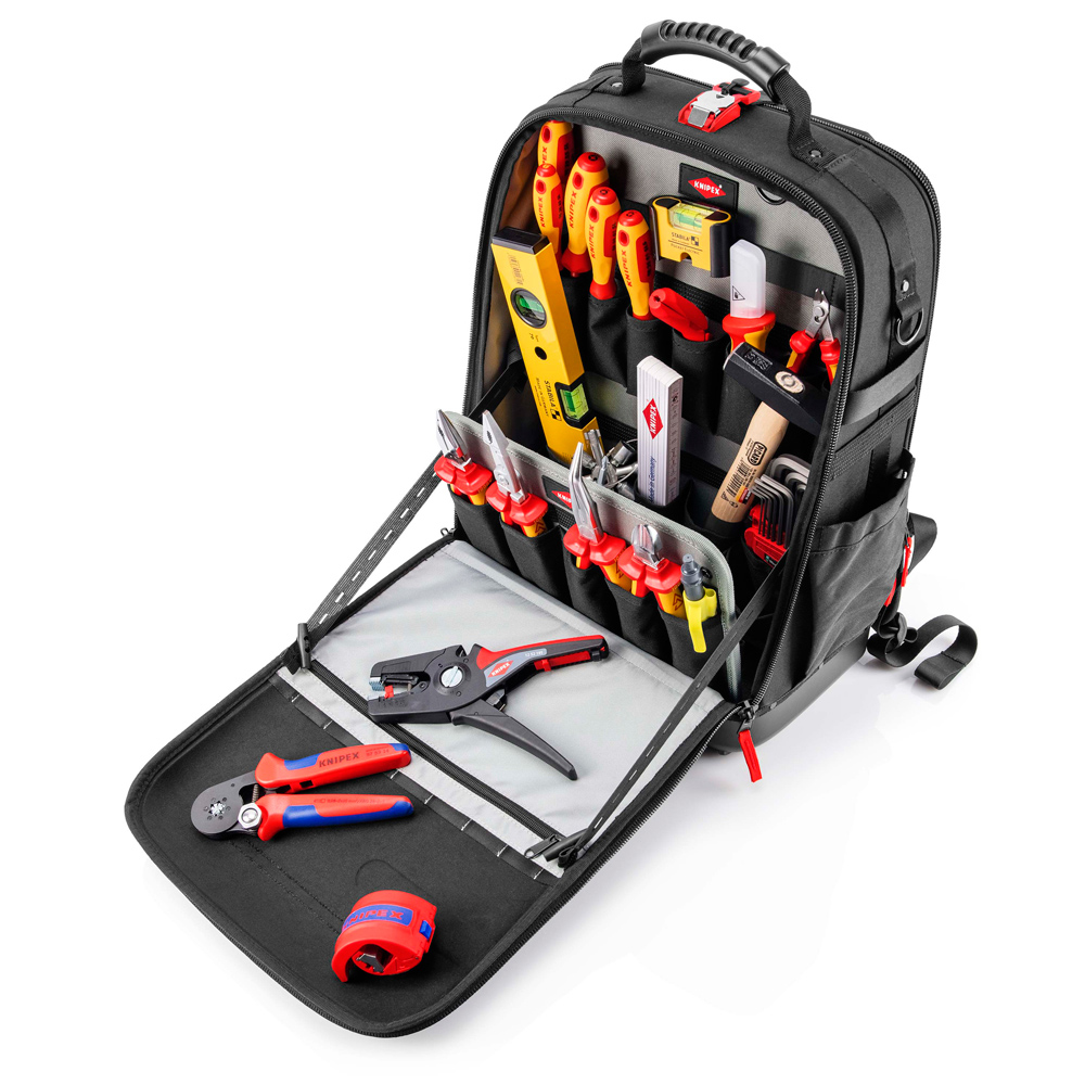 KNIPEX 00 21 50 E 22-Piece Modular X18 Electric Tool Backpack