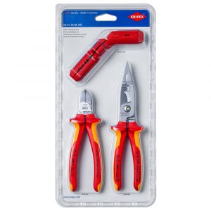 KNIPEX 00 31 30 BK V01 Electrical Installations Set - 1 x 13 86 200, 1 x 16 95 01 SB, 1 x 70 06 160