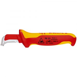 KNIPEX 98 55 SB VDE Stripping Knife with Guide Shoe